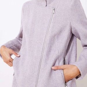 Brand new Ann Taylor Loft coat. Light purple and white chevron pattern.